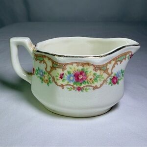 Vintage Mount Clemens Mildred Mini Creamer 1930s Floral Pottery Antique USA 6 oz
